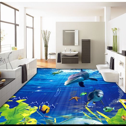 Efeito 3D Aquático: Mergulhe na Beleza do Fundo do Mar - ideia