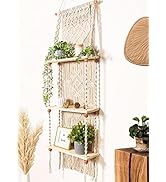 Prateleira Suspensa com Macramê: Um Toque Boho Chic - ideia