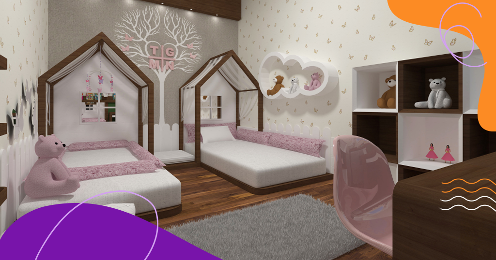 Quarto Montessoriano Vibrante com Cores Primárias e Brinquedos Educativos - detalhe