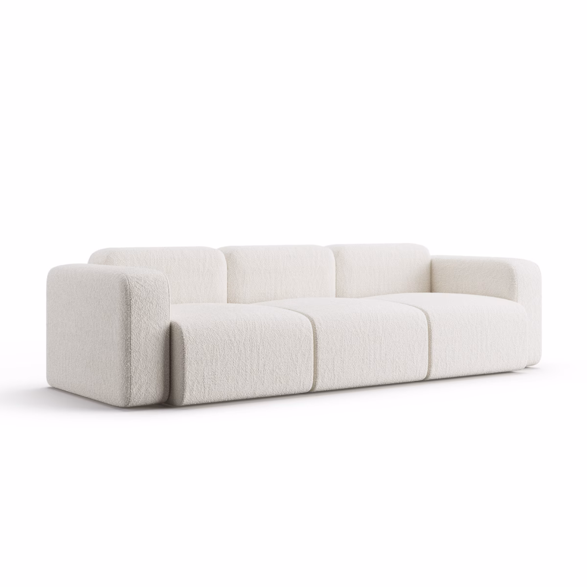 Sofá Modular com Tecido Bouclé: Textura Aconchegante - ideia