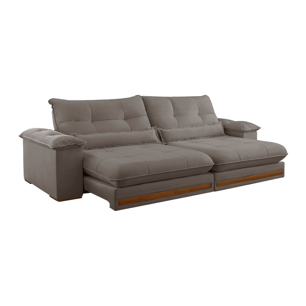 Sofá Retrátil em Veludo Cotelê: Luxo e Conforto Tátil - ideia