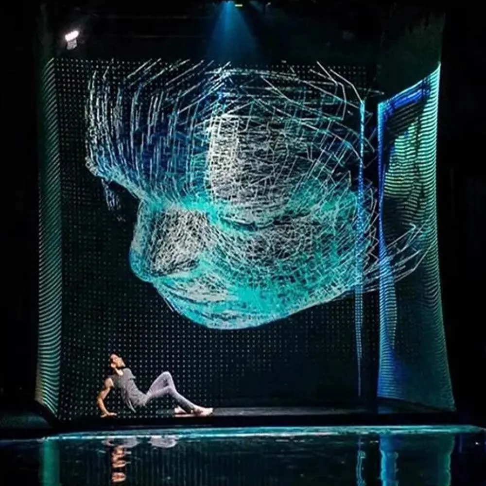 Tela de Projeção Holográfica Transparente para Efeitos Surreais - ideia