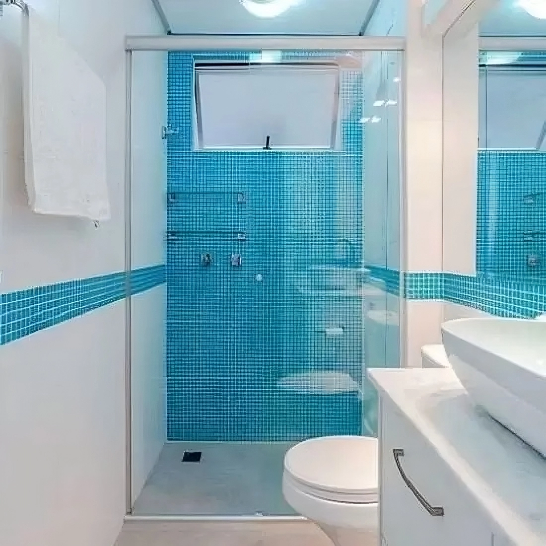 Efeito Espelhado: Box para Ampliar o Ambiente - ideia