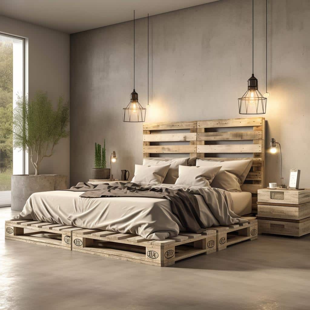 Cabeceira com Pallets: Estilo Rústico e Sustentável - ideia