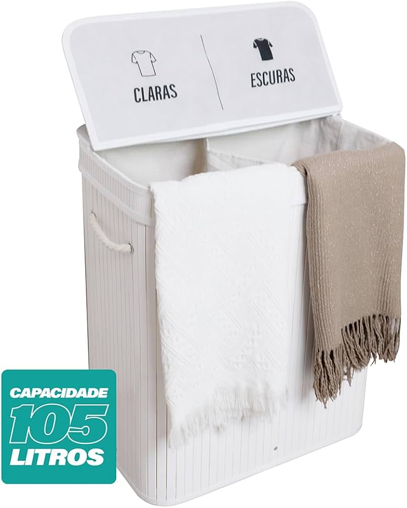 Cesto com Separador e Design Minimalista: Elegância Discreta - inspiração