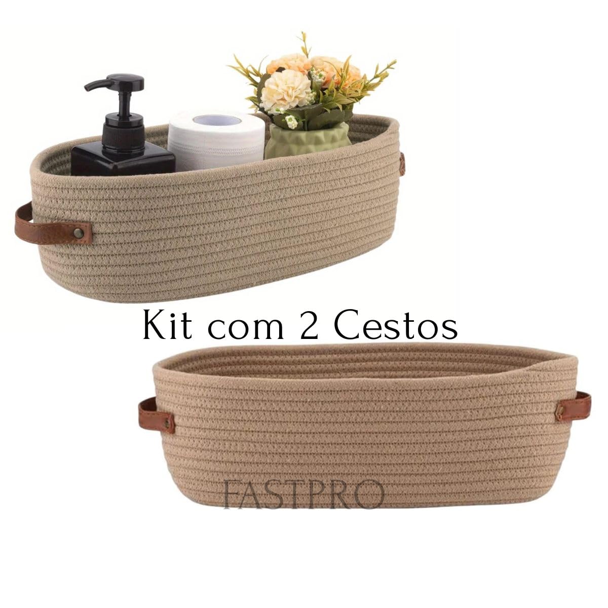 Cestos de Palha com Detalhes em Couro: Rusticidade Sofisticada - inspiração