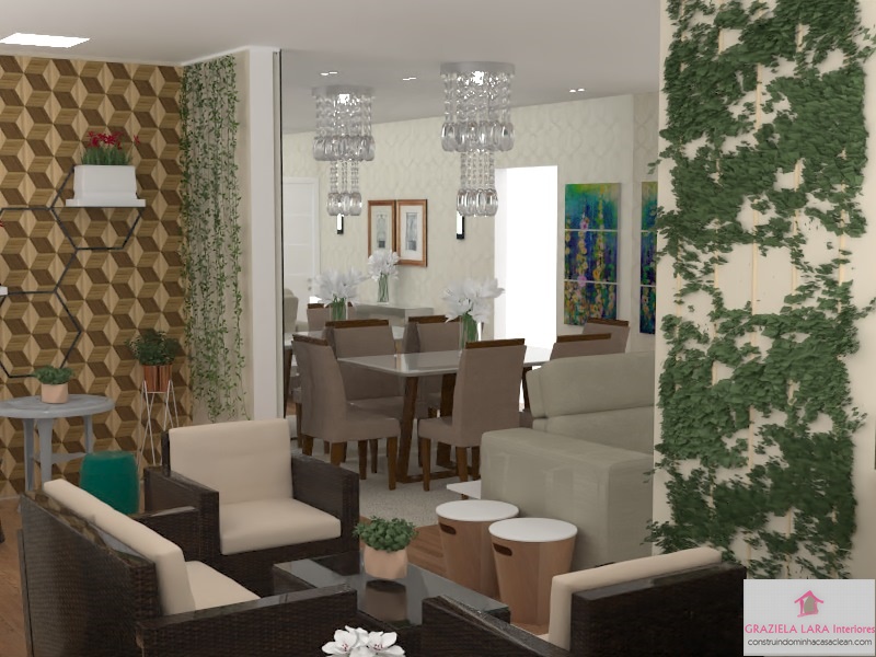 Integração de Ambientes com Revestimento 3D: Modernidade e Amplitude! - detalhe