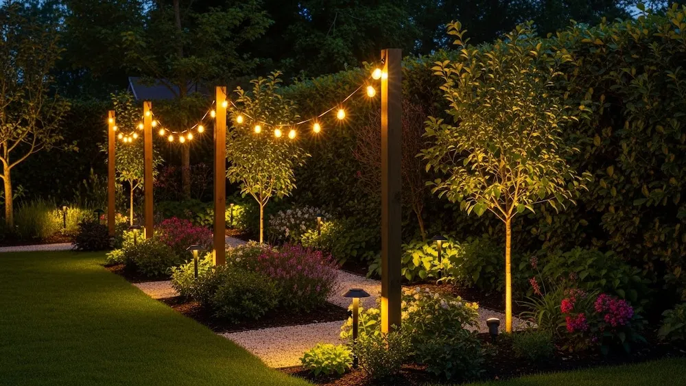 Iluminado com Cordões de Luz Quente - inspiração