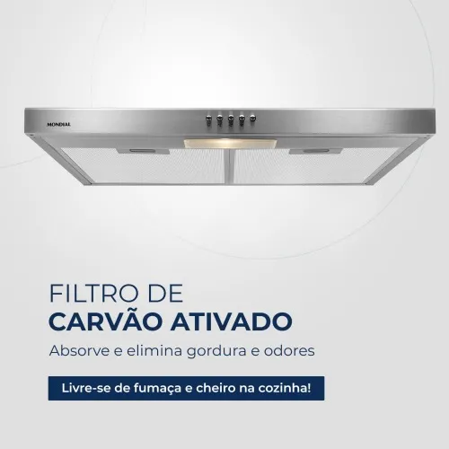Depurador de Ar Minimalista em Aço Inox: Modernidade e Facilidade de Limpeza - detalhe