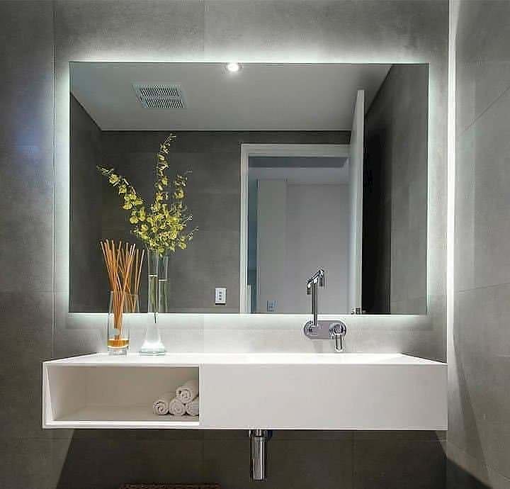 LEDs Laterais Embutidos: Iluminação Suave e Sem Sombras - inspiração