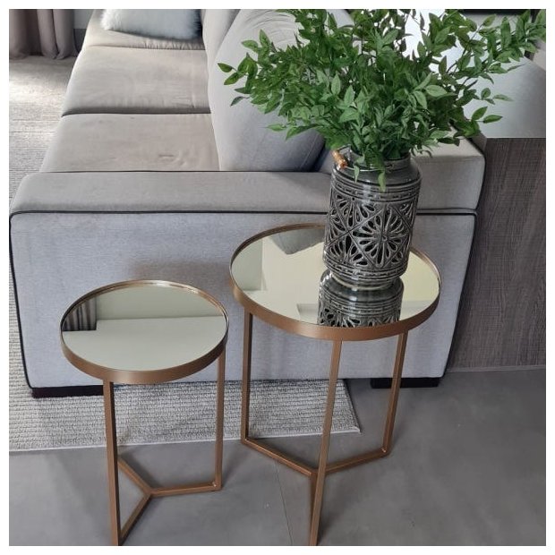 Reflexo de Estilo: Mesas Laterais Espelhadas para Ambientes Glamourosos - ideia