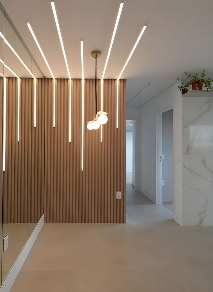 Painel Espelhado para Ampliar e Iluminar - inspiração