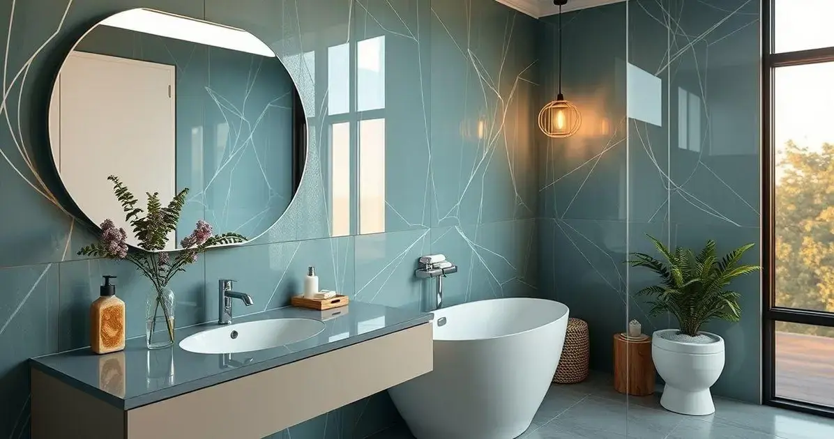 Espelhos com molduras de pastilhas: um charme extra para seu ambiente - detalhe