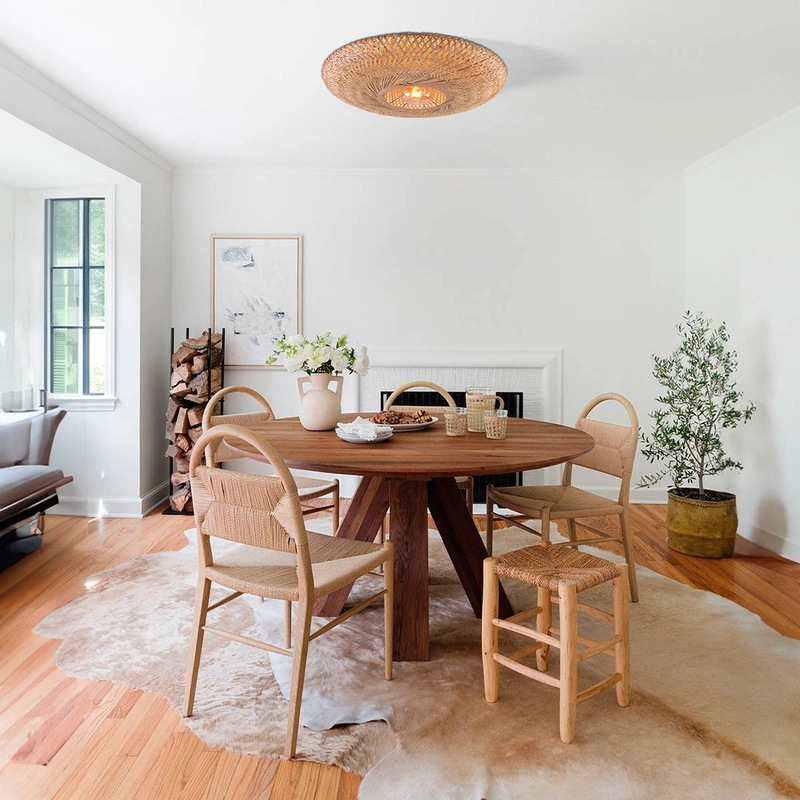 Plafon Ecológico com Revestimento de Bambu: Sustentabilidade e Estilo em Harmonia - detalhe