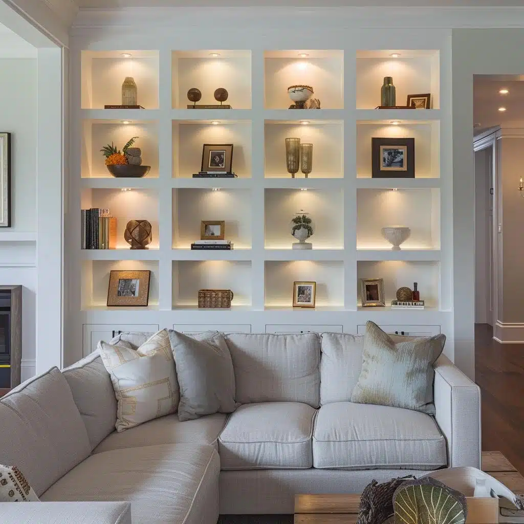 Nichos Iluminados: Organização e Charme nas Paredes - ideia