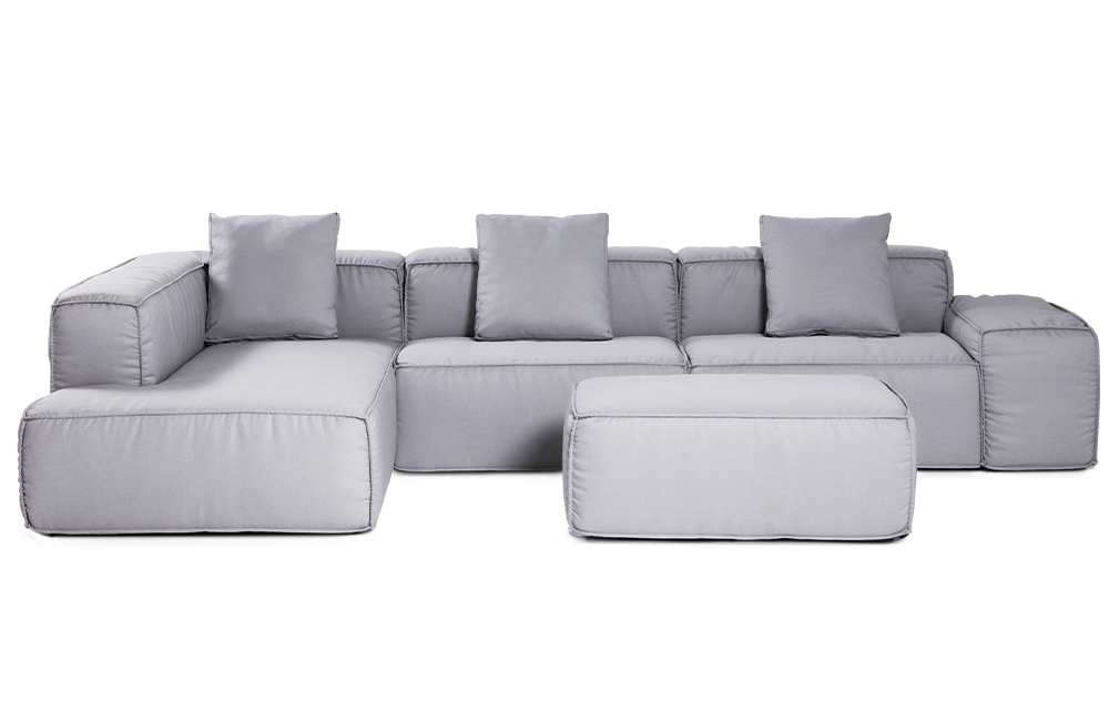 Sofá Modular com Almofadas Decorativas: Toque de Personalidade - detalhe