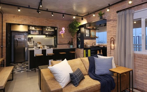 Spots de Trilho na Cozinha: Funcionalidade com Estilo Industrial - inspiração