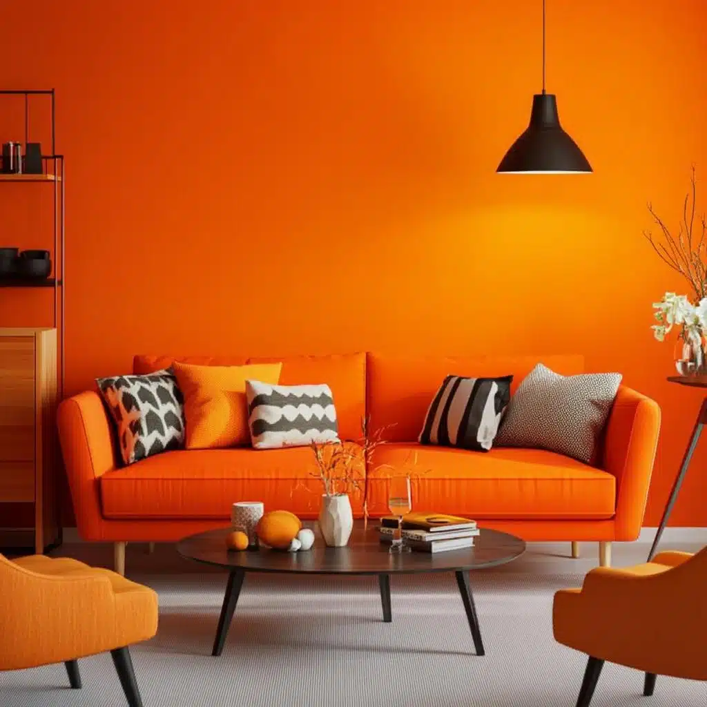 Laranja Vibrante e Acessórios Retrô: Energia e Personalidade na Sua Mesa - inspiração