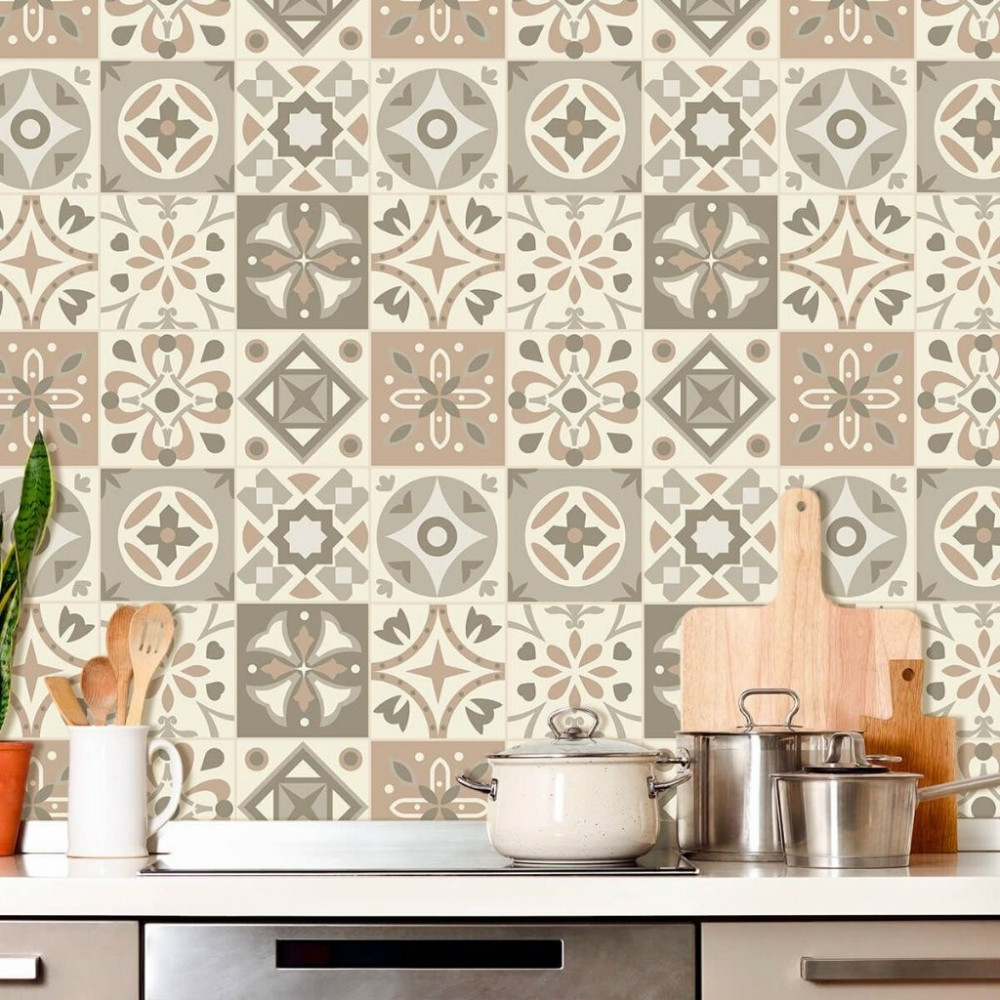 Adesivo Estilo Ladrilho Hidráulico: charme vintage - detalhe