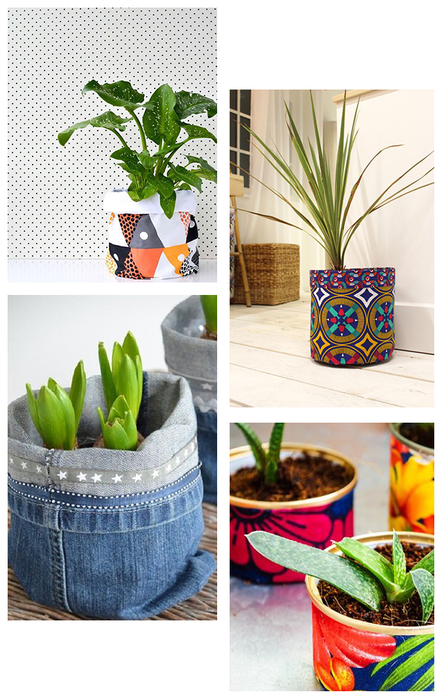 Cachepots de tecido colorido: Uma explosão de alegria para sua planta - ideia