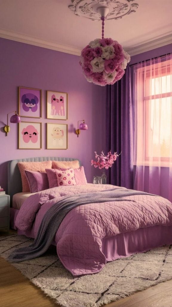 Romance Pastel: Lavanda e Rosa para um Refúgio Delicado - inspiração