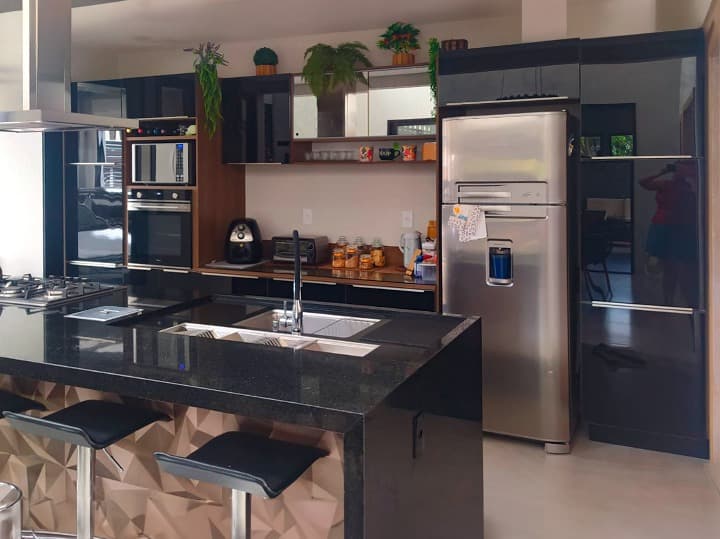 Com Bancada Integrada à Sala: Ampliação e Convivência! - ideia