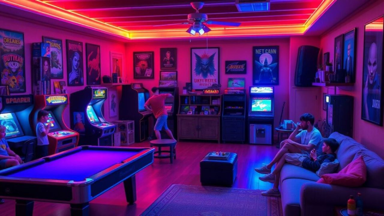 Sala de Jogos Compartilhada: Espaço para Games e Relaxamento em Família - detalhe