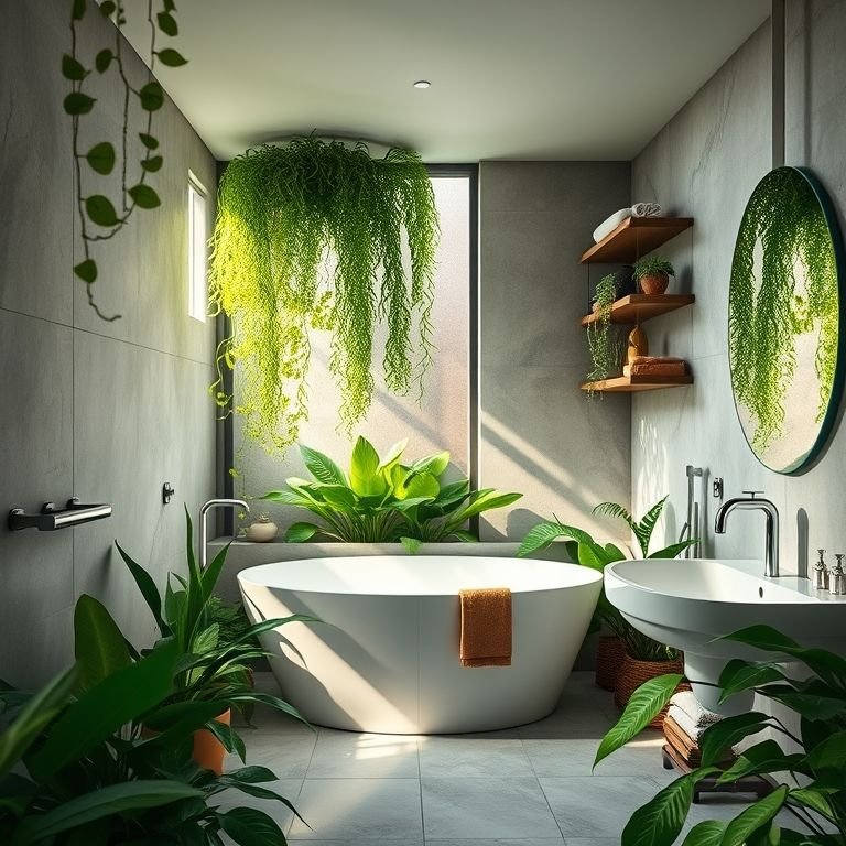 Cantinho Relaxante com Plantas Suspensas e Aromaterapia - inspiração