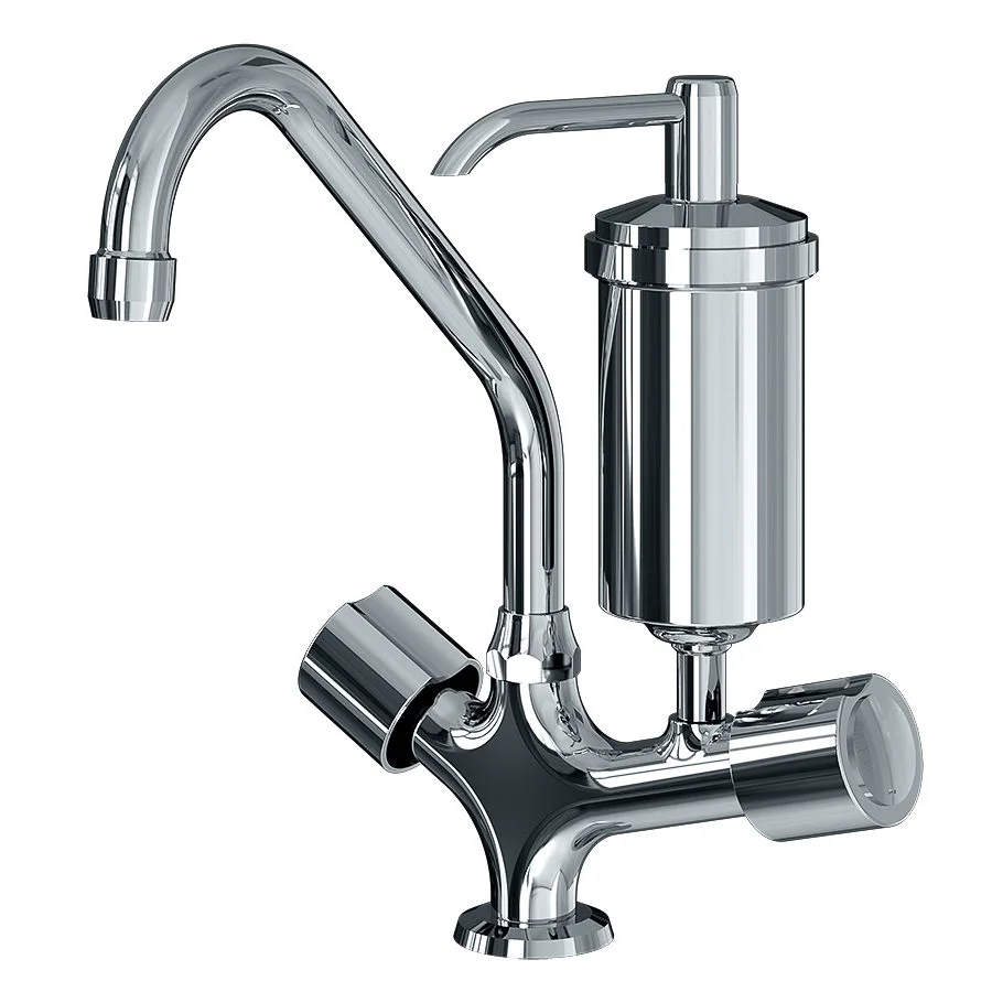 Filtro de Água Vintage com Torneira de Metal Envelhecido - detalhe