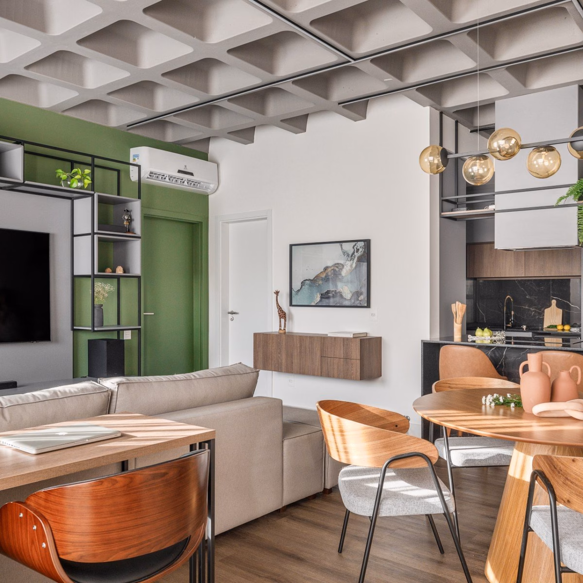 Laje Colorida com Pintura Geométrica: Modernidade e Personalidade! - detalhe