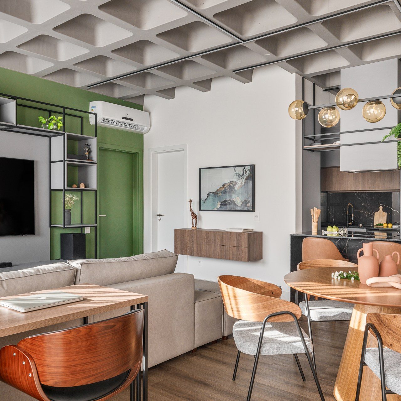 Laje com Espelho: Dobrando o Espaço e a Luz! - detalhe