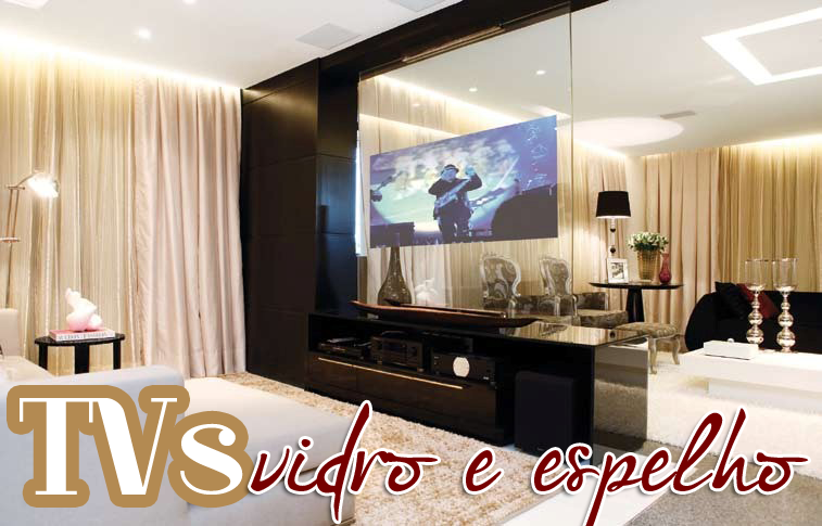 TV Camuflada em Espelho para Ambientes Sofisticados - ideia