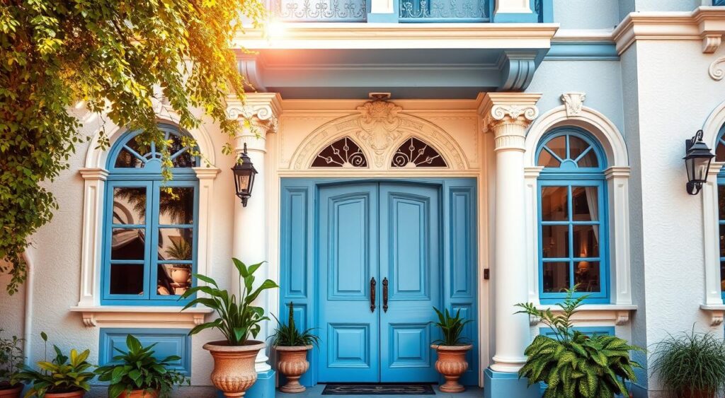 Azul Puro em Contraste com Branco: Modernidade Náutica - ideia