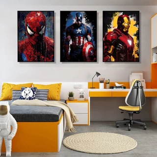 Super-Heróis em Ação: Decoração Lúdica com Adesivos e Quadros Personalizados - detalhe