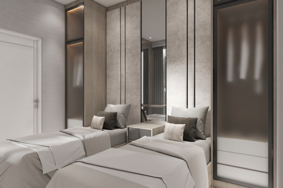 Quarto Moderno com Móveis Planejados e Espelhos Estratégicos - ideia