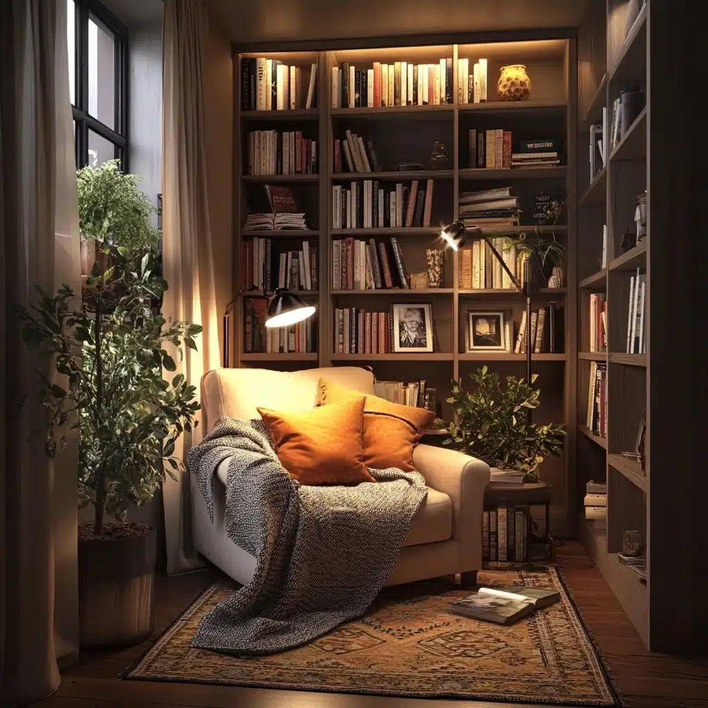 Sala 2x2 com Cantinho de Leitura: Seu Relaxamento Garantido - ideia