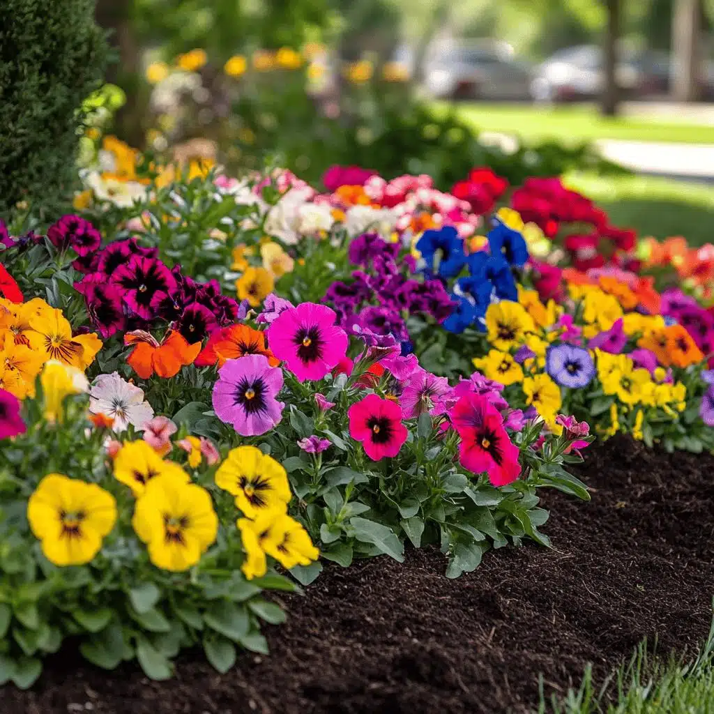 Explosão de Cores com Canteiros de Petúnias - detalhe