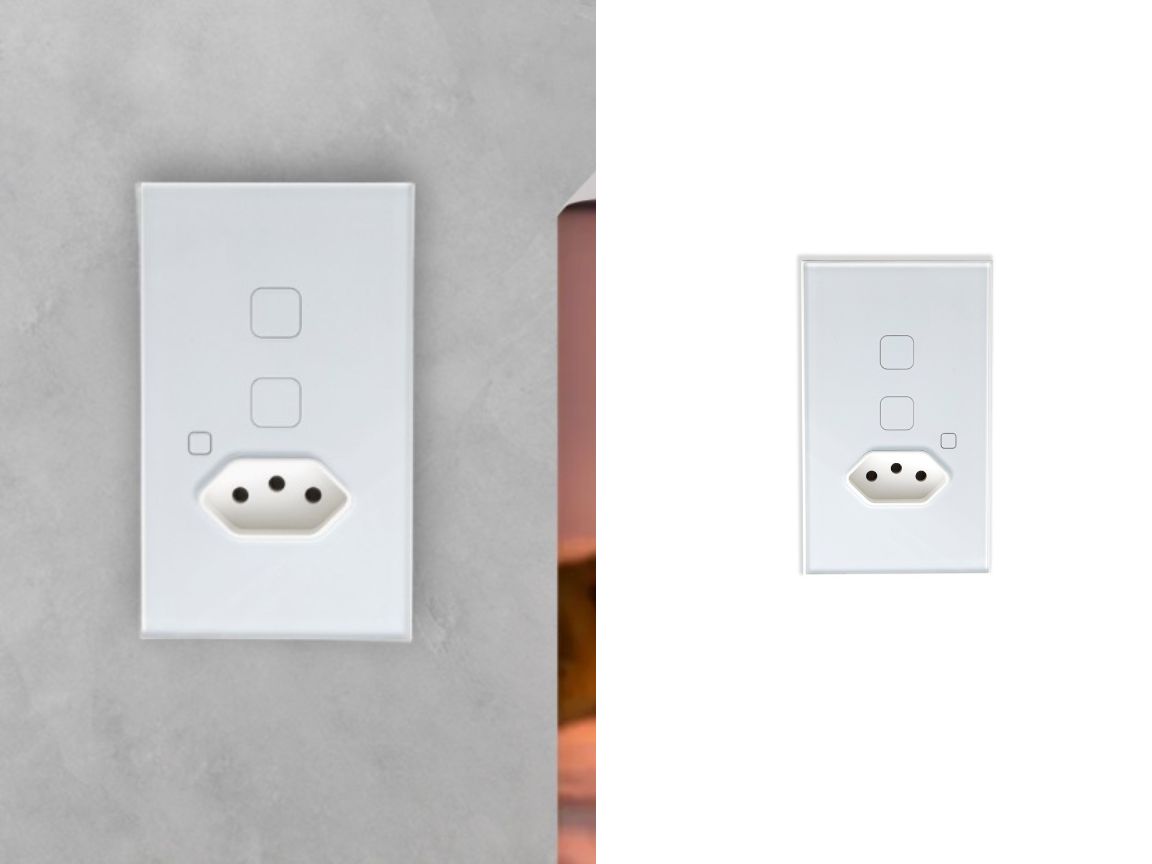 Elegância Discreta: Interruptores Embutidos com Acabamento Espelhado - inspiração