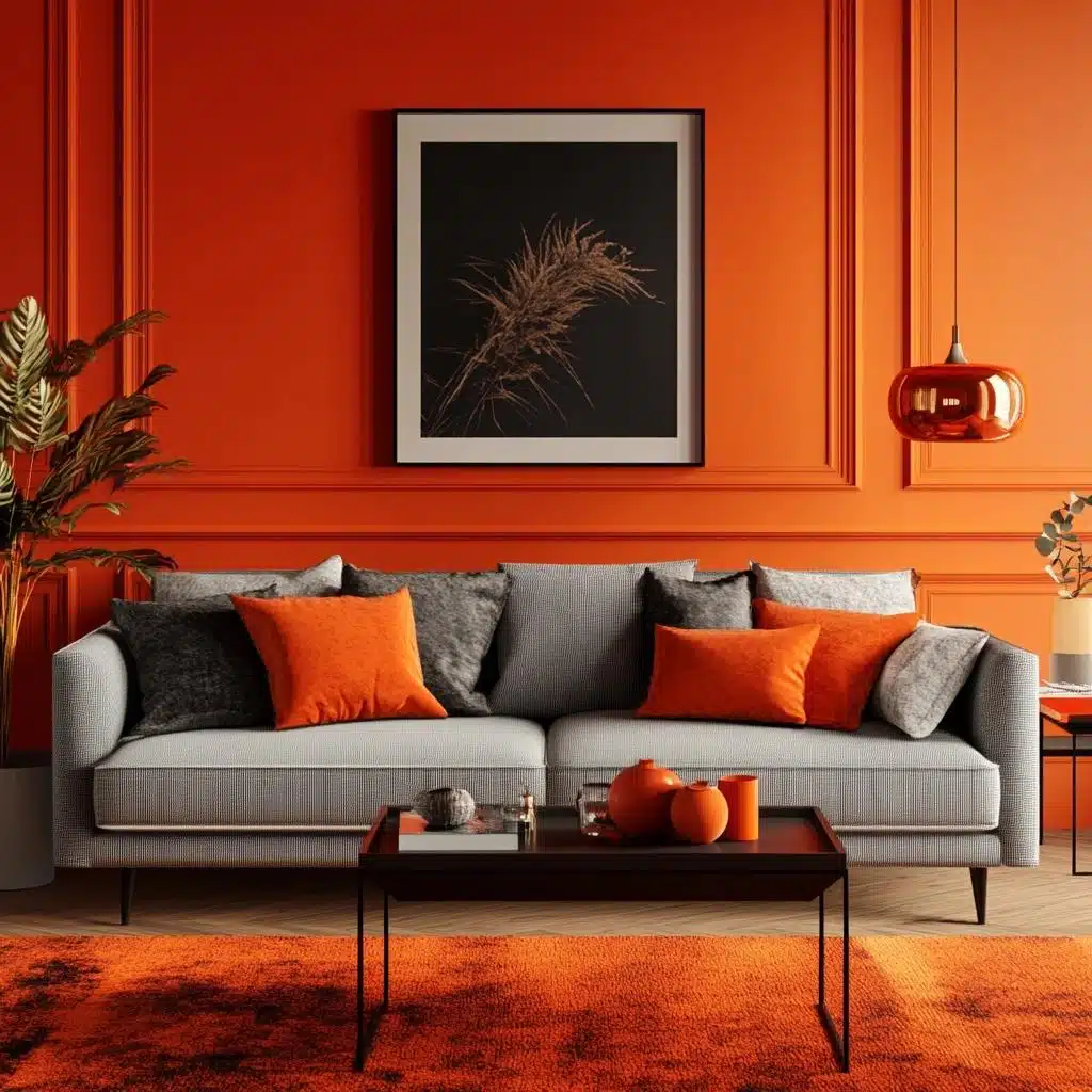 Laranja Vibrante e Acessórios Retrô: Energia e Personalidade na Sua Mesa - ideia