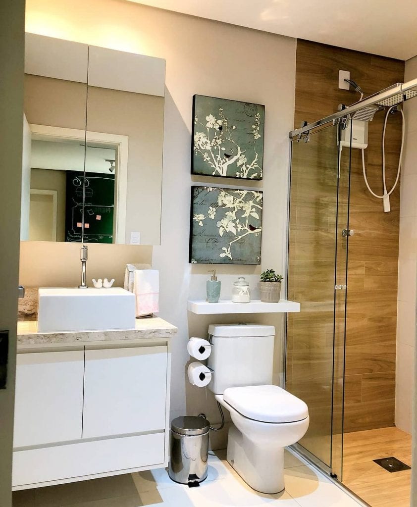 Aconchego Natural: Box com Detalhes em Madeira - ideia