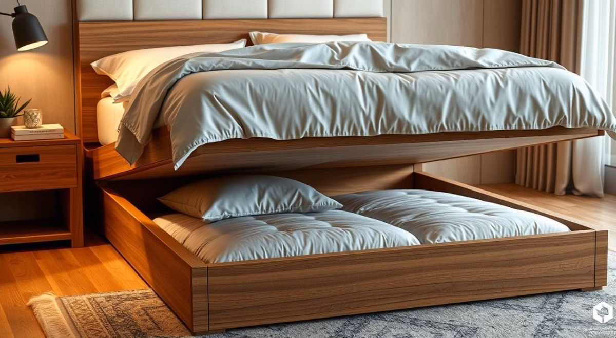 Cama Box Baú com Iluminação Embutida: Um Toque Aconchegante! - inspiração