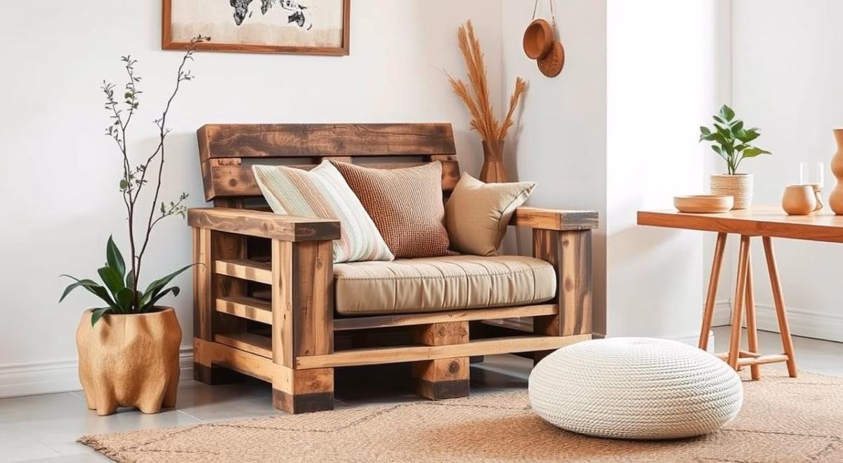 Poltrona de Pallet: Sustentabilidade e Estilo Industrial - inspiração