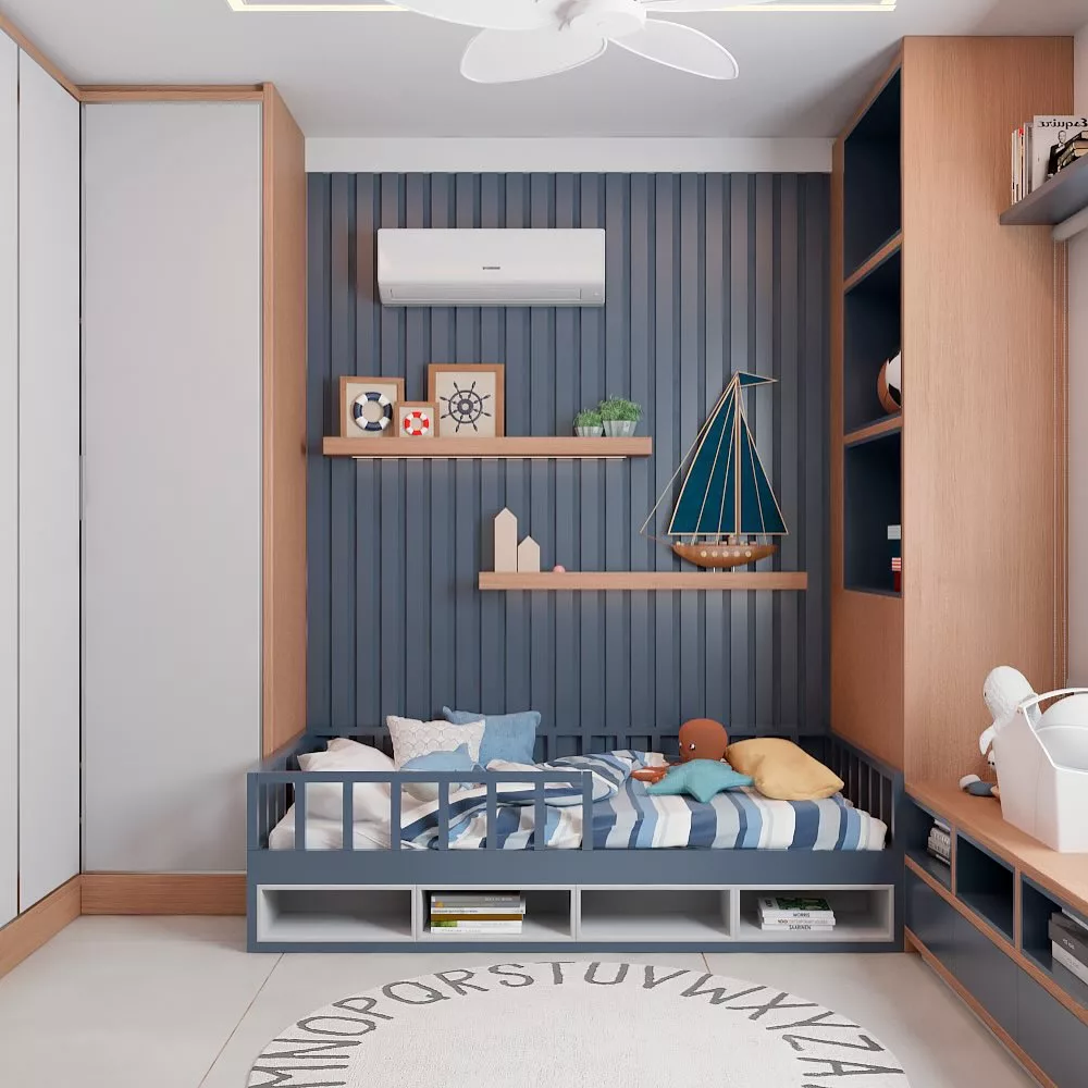 Estilo Montessoriano: Quarto Funcional com Móveis Baixos e Estimulação Sensorial - inspiração