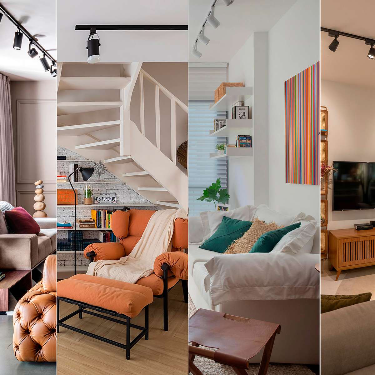 Trilhos Embutidos: Elegância Minimalista - detalhe