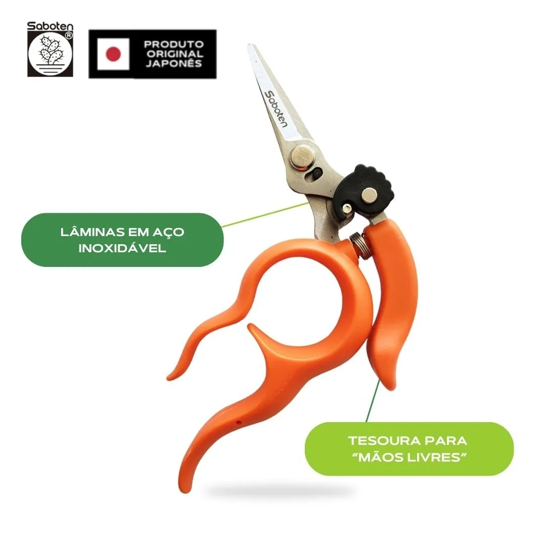 Tesoura de Poda com Lâmina de Aço Japonês: Precisão e Durabilidade - detalhe