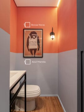 Banheiro Pequeno Vibrante: Explosão de Cores com Azulejos Hidráulicos - inspiração