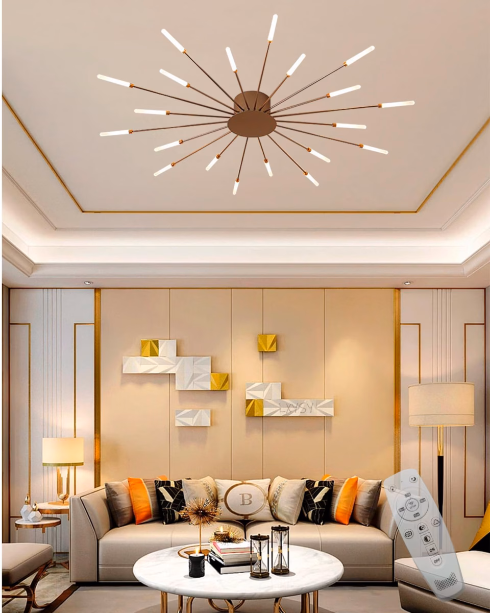 Iluminação Divina: Luminárias Douradas que Transformam o Ambiente - inspiração