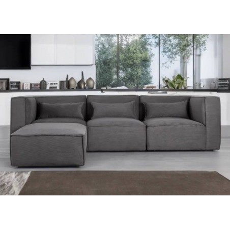 Sofá Modular com Chaise Longue: Relaxamento com Estilo - detalhe