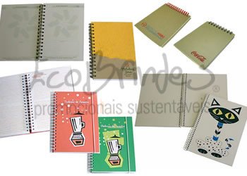 Cadernos Artesanais com Capa de Tecido - ideia