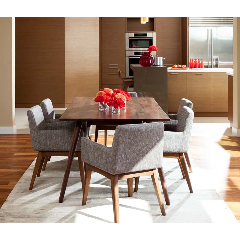 Cadeira de Jantar Estofada Com Braços: Mais Conforto e Elegância à Mesa - detalhe